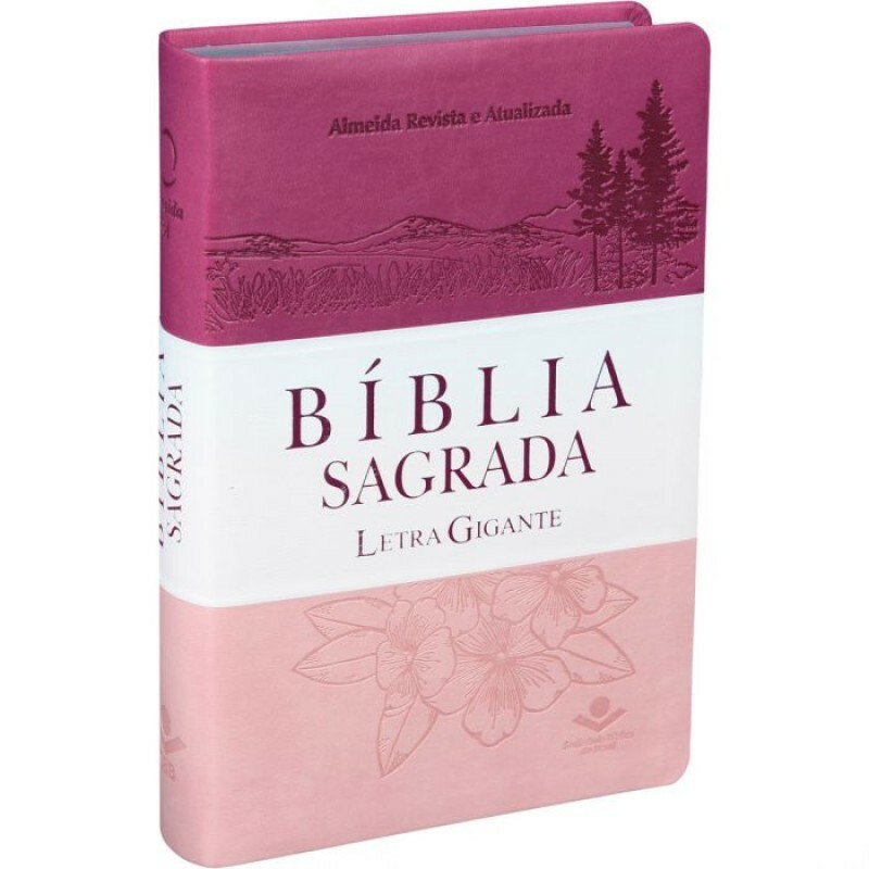 Bíblia Sagrada | Letra Gigante | Com Índice | Capa 3 Cores | Rosa | RA065TILGI