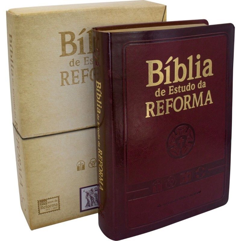 Biblia De Estudo Da Reforma - Couro Sintetico Vinho