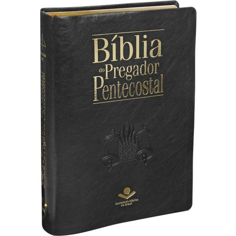 Bíblia do Pregador Pentecostal - Almeida Revista e Corrigida - Capa Preta - Sbb - Sociedade Biblica Do Brasil